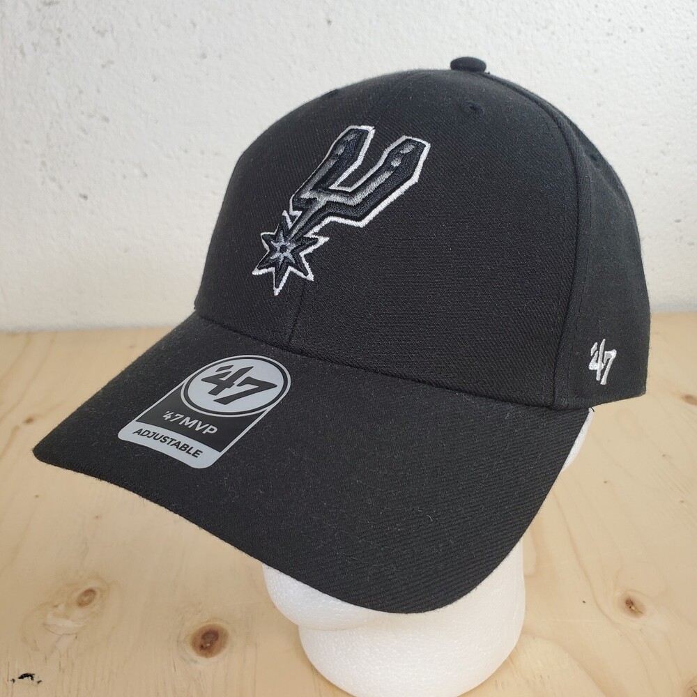 San Antonio Spurs Cap 47 Brand MVP Black Adjustable Wool Hat NBA Basketball OSFA